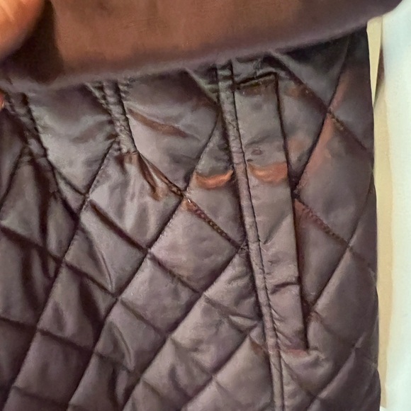 Vince Camuto Purple Satin and Velvet Quilted Jacket with High Collar Size Medium - Picture 11 of 12
